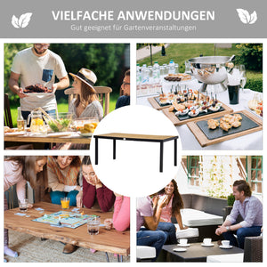 Gartentisch Esstisch pflegeleicht für 8 Personen Aluminium
