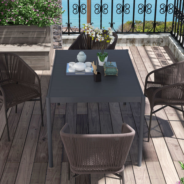 Gartentisch wetterfest für Garten und Terrasse Aluminium