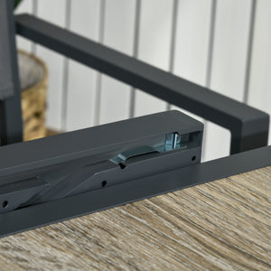Gartentisch ausziehbar pflegeleicht 160-220cm Aluminium Holzoptik