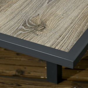 Gartentisch ausziehbar pflegeleicht 160-220cm Aluminium Holzoptik
