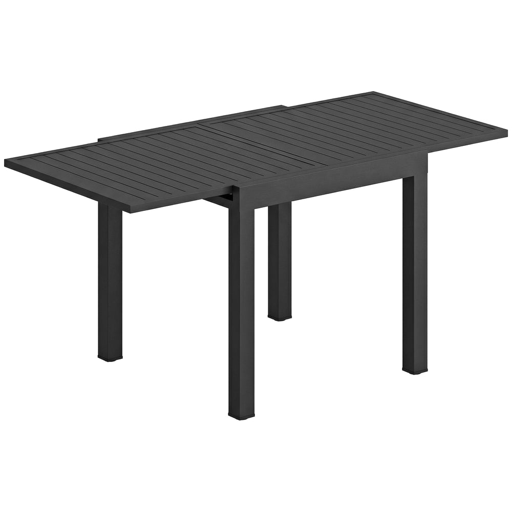 Gartentisch ausziehbar rechteckig für 4 bis 6 Personen Aluminium