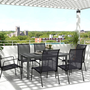 Gartentisch ausziehbar wetterfest für Balkon Terrasse Aluminium grau