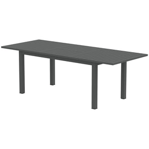 Gartentisch ausziehbar wetterfest für Balkon Terrasse Aluminium grau