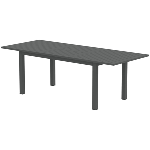 Gartentisch ausziehbar wetterfest für Balkon Terrasse Aluminium grau