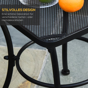Gartentisch Beistelltisch für Garten Terrasse Metall schwarz