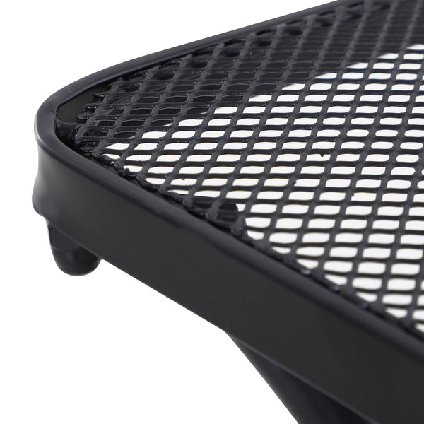 Gartentisch Beistelltisch für Garten Terrasse Metall schwarz