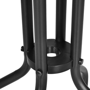 Gartentisch Balkontisch Bistrotisch rund mit Glas 60cm Metall