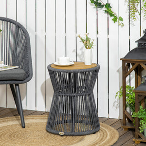 Gartentisch Beistelltisch Boho Rattan wetterfest Outdoor Balkon