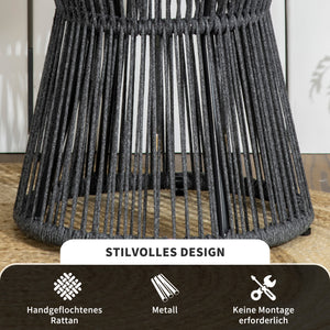 Gartentisch Beistelltisch Boho Rattan wetterfest Outdoor Balkon