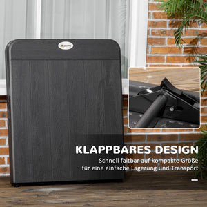 Gartentisch klappbar für 6 Personen in Holzoptik dunkelgrau