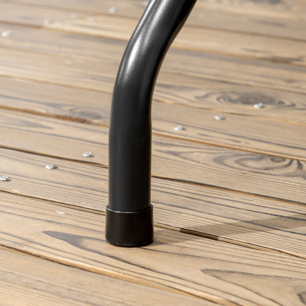 Gartentisch klappbar für 6 Personen in Holzoptik dunkelgrau