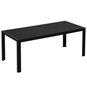 Gartentisch wetterfest für Garten Balkon Terrasse Kunststoff schwarz