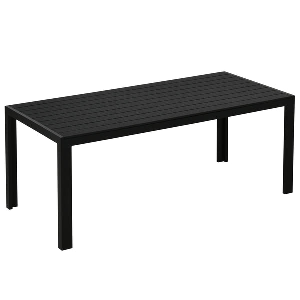 Gartentisch wetterfest für Garten Balkon Terrasse Kunststoff schwarz