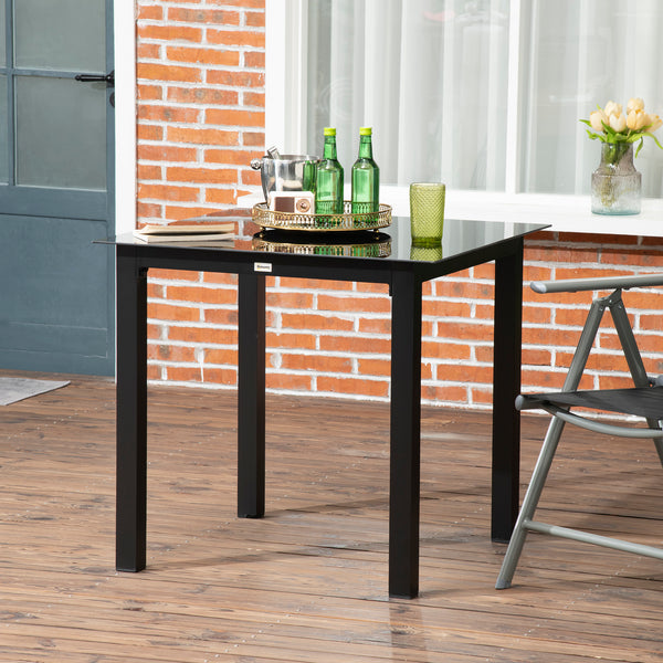 Gartentisch Loungetisch wetterfest Outdoor für Garten schwarz