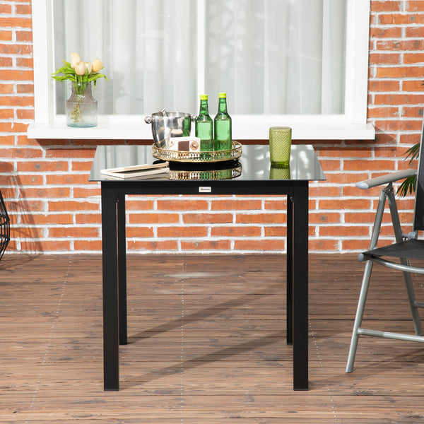 Gartentisch Loungetisch wetterfest Outdoor für Garten schwarz