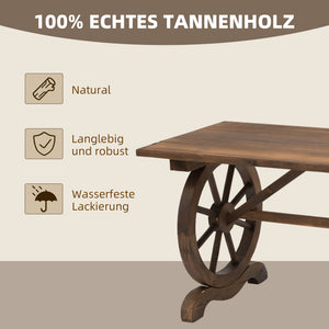 Gartentisch witterungsbeständig für Balkon Outdoor Massivholz