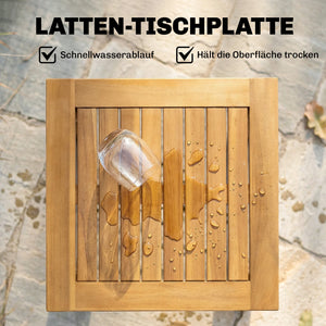 Gartentisch quadratisch wetterfest mit verstellbaren Füssen Outdoor