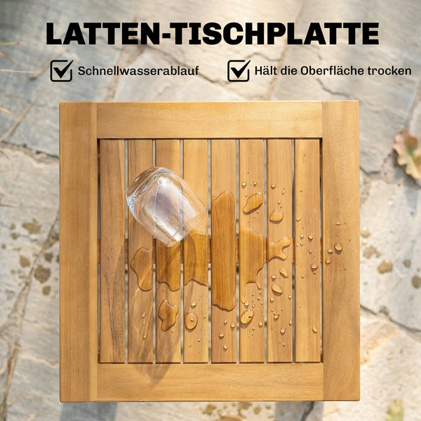 Gartentisch quadratisch wetterfest mit verstellbaren Füssen Outdoor