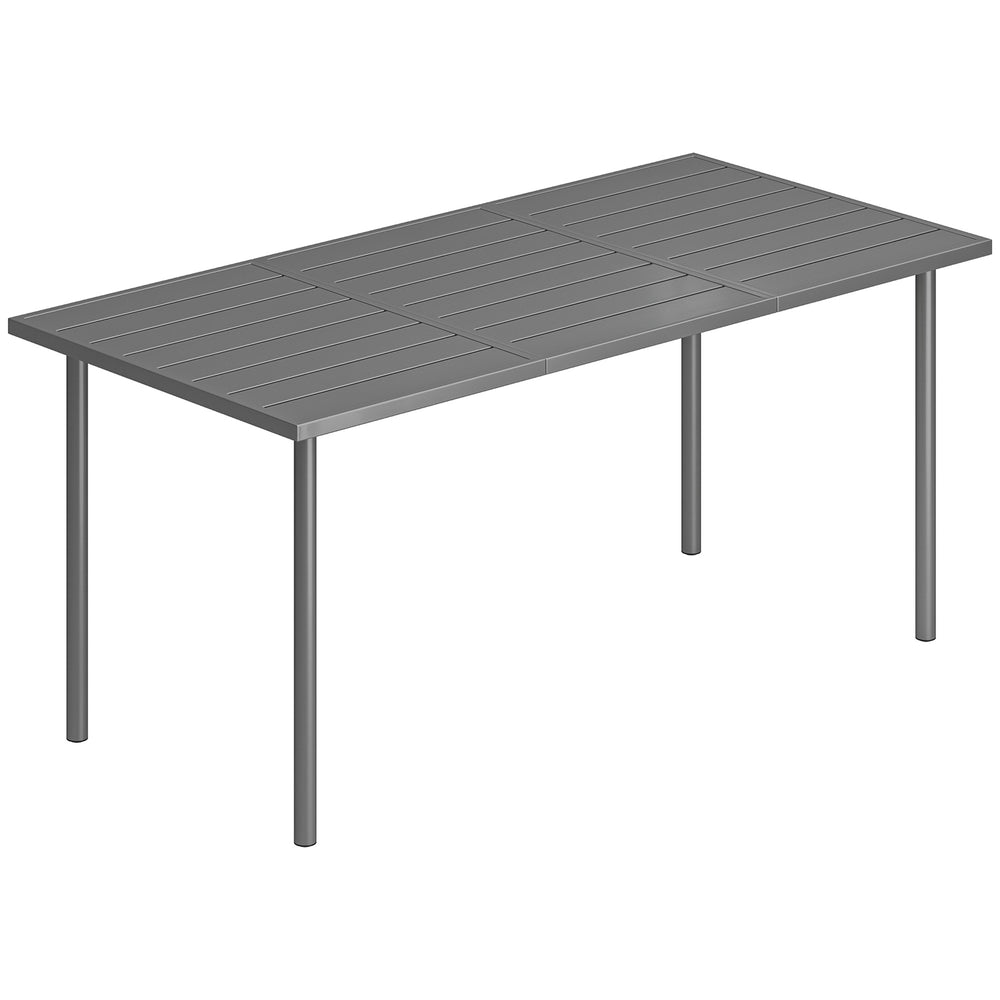 Gartentisch rechteckig mit Stahlrahmen für 6 Personen