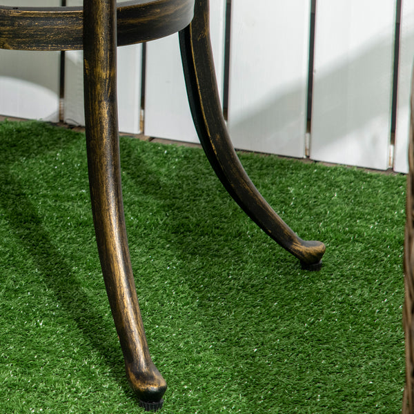 Gartentisch rund wetterfest für Garten Balkon Gussaluminium