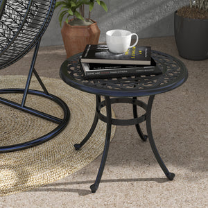 Gartentisch im Vintage Design für Balkon und Terrasse schwarz
