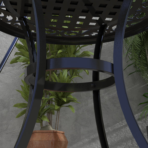 Gartentisch im Vintage Design für Balkon und Terrasse schwarz