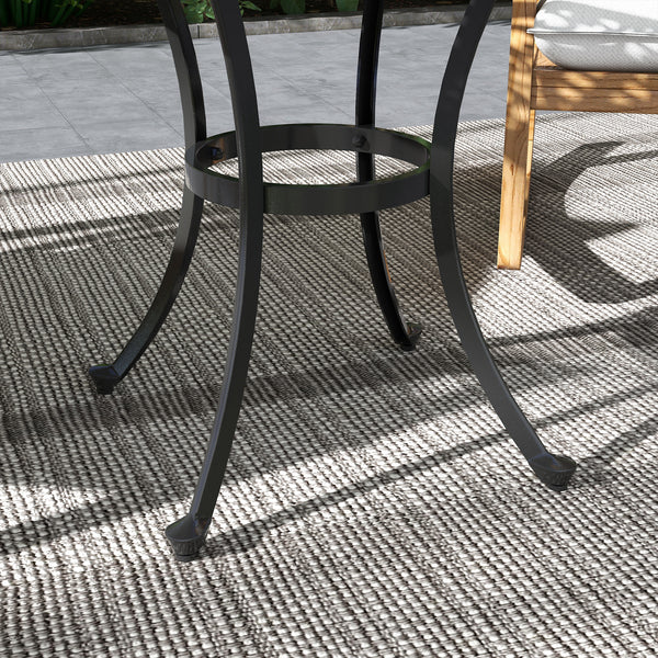 Gartentisch im Vintage Design für Balkon und Terrasse schwarz