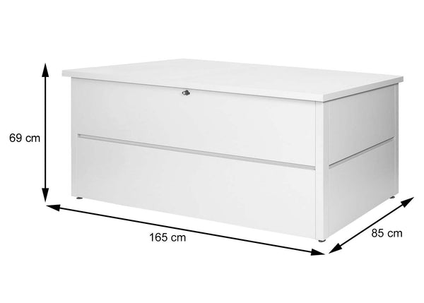 Gartentruhe Kissenbox Wasserdicht Edelstahl 69x165x85cm 692l anthrazit