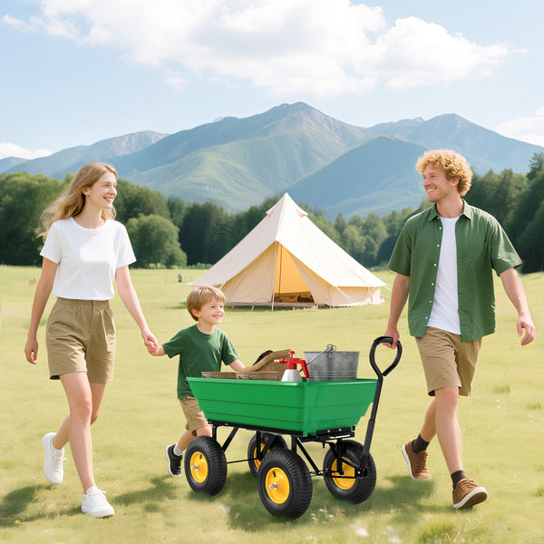 Gartenwagen Handwagen mit Kippfunktion 200kg 75L Kunststoffwanne