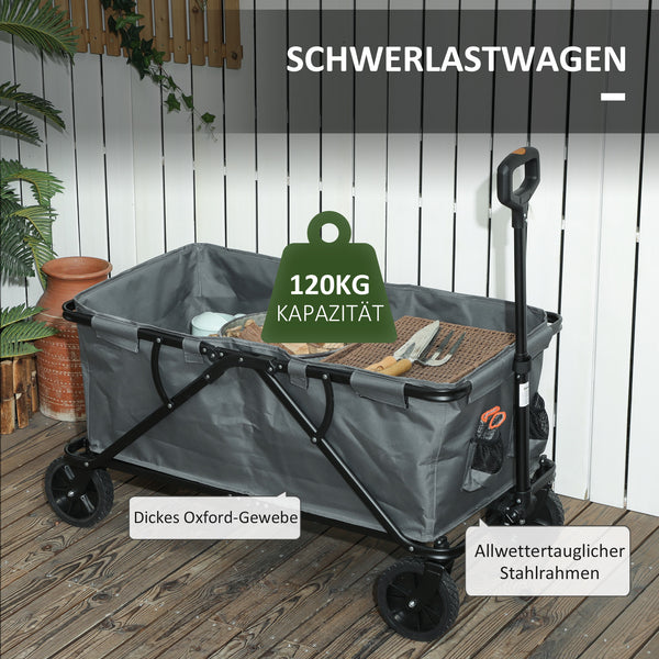 Gartenwagen Transportwagen klappbar mit Plane 120kg