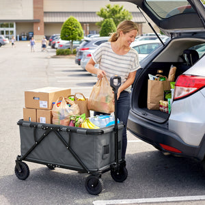 Gartenwagen Transportwagen klappbar mit Plane 120kg