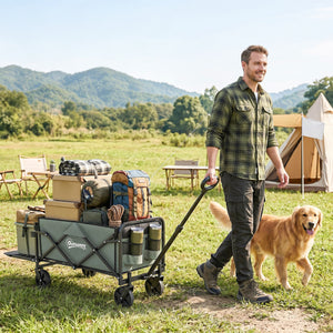 Gartenwagen klappbar mit herausnehmbarer Plane 90kg 72L