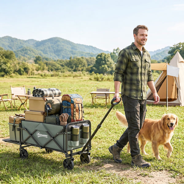 Gartenwagen klappbar mit herausnehmbarer Plane 90kg 72L