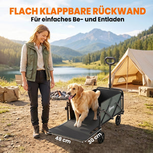 Gartenwagen klappbar mit herausnehmbarer Plane 90kg 72L