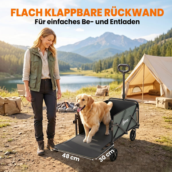 Gartenwagen klappbar mit herausnehmbarer Plane 90kg 72L