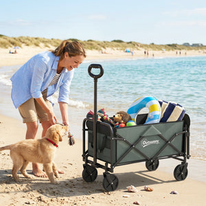 Gartenwagen klappbar mit herausnehmbarer Plane 90kg 72L