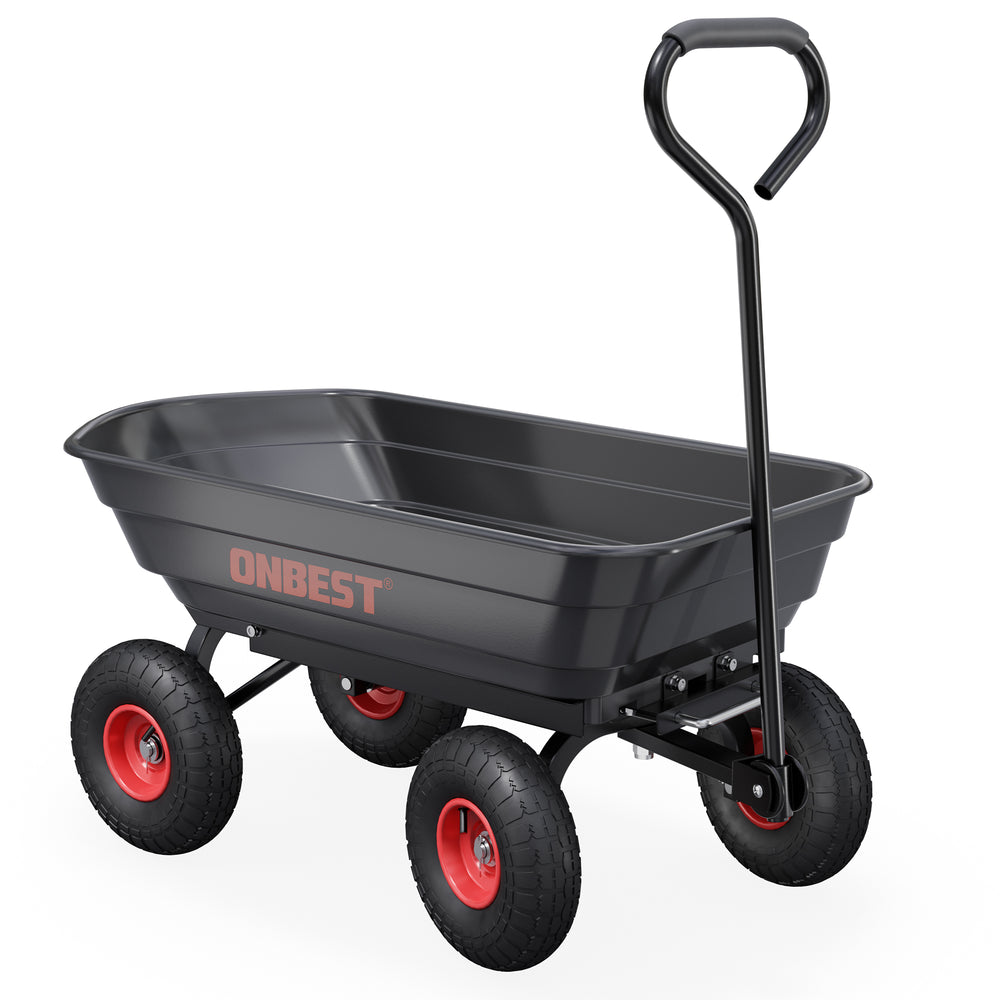 Garden trolley, transport trolley with tipping function