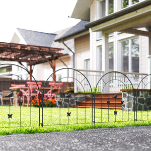 Gartenzaun Gitterzaun dekorativ 300x70cm Stahl schwarz