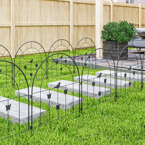 Gartenzaun Gitterzaun dekorativ 300x70cm Stahl schwarz
