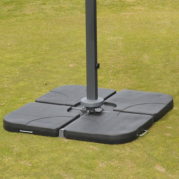Gastronomie-Ampelschirm 3,5x3,5m anthrazit drehbar ohne Ständer