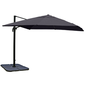 Gastronomie-Ampelschirm 3x3m anthrazit mit Ständer