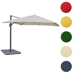 Gastronomie-Ampelschirm 3,5x3,5m creme-grau mit Ständer