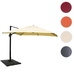 Gastronomie-Ampelschirm 3,5x3,5m creme mit Ständer