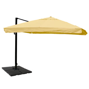 Gastronomie-Ampelschirm 3,5x3,5m Flap creme drehbar mit Ständer