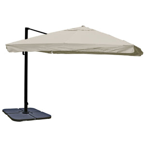 Gastronomie-Ampelschirm 3x4m Flap creme-grau mit Ständer