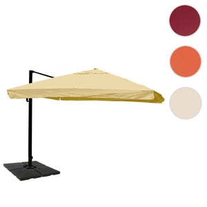Gastronomie-Ampelschirm 3x4m Flap creme mit Ständer