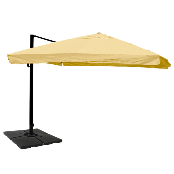 Gastronomie-Ampelschirm 3x4m Flap creme mit Ständer