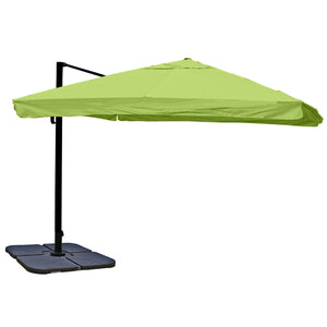 Gastronomie-Ampelschirm 3x3m Flap grün mit Ständer