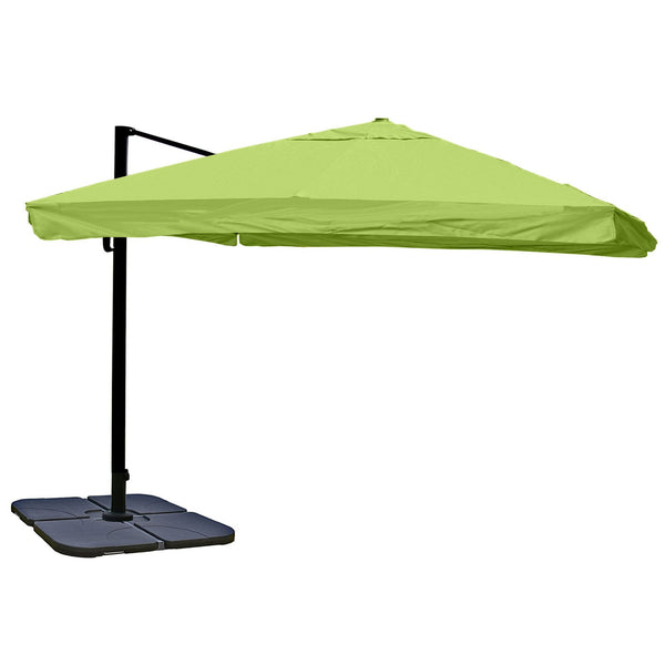 Gastronomie-Ampelschirm 3x3m Flap grün mit Ständer