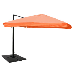 Gastronomie-Ampelschirm 3x4m Flap terracotta mit Ständer